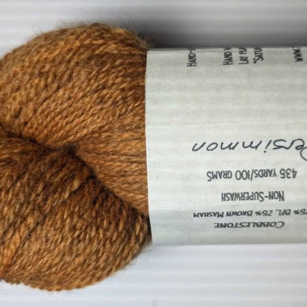 1 Skein Twisted Willow Cobblestone Fingering Weight Yarn in Persimmon - Picture 2 of 3